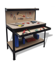 Établi avec panneau perforé et tiroir | Mobilier & Déco