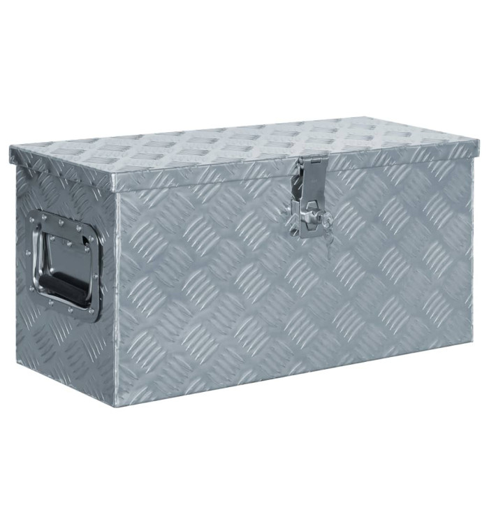 Boîte en aluminium 61,5 x 26,5 x 30 cm Argenté | Mobilier & Déco