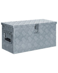 Boîte en aluminium 61,5 x 26,5 x 30 cm Argenté | Mobilier & Déco