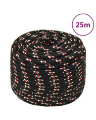 Corde de bateau Noir 14 mm 25 m Polypropylène | Mobilier & Déco