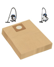 Sacs en papier pour aspirateur sec et humide 10 pcs Marron | Mobilier & Déco