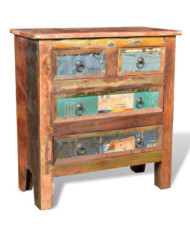 Armoire avec 4 tiroirs Bois massif de récupération | Mobilier & Déco