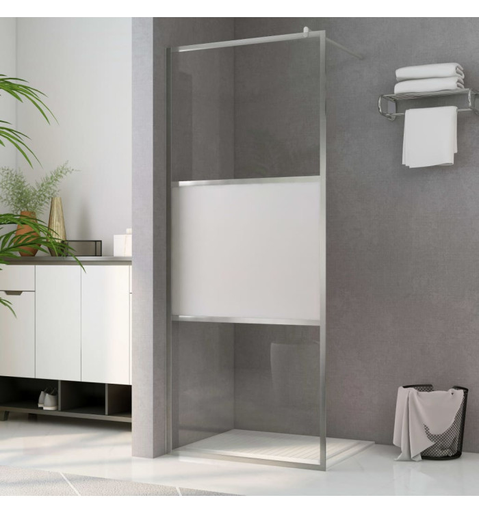 Paroi de douche à l'italienne à verre ESG demi-dépoli 100x195cm | Mobilier & Déco