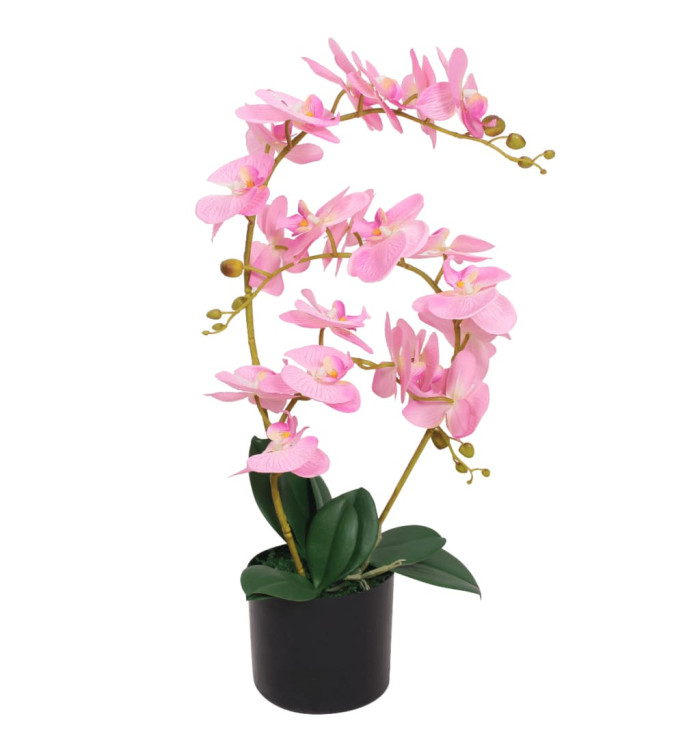 Plante artificielle avec pot Orchidée 65 cm Rose | Mobilier & Déco