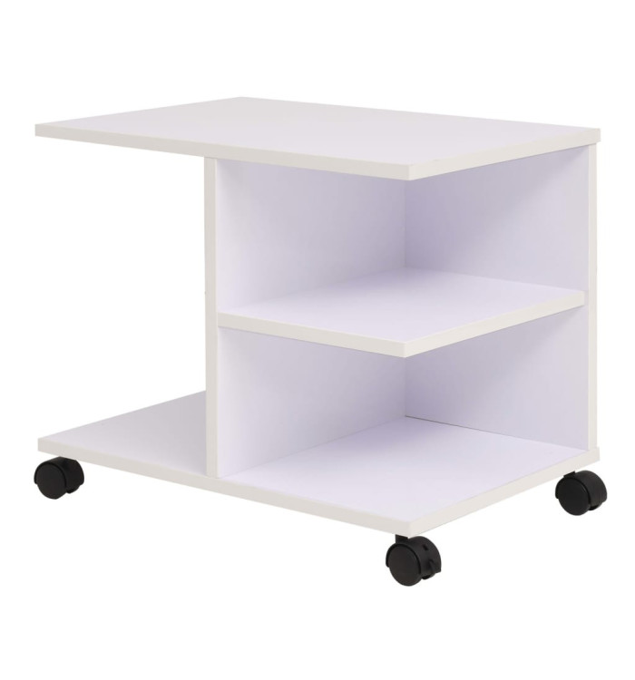 Étagère à roulettes 50x35x42 cm Blanc | Mobilier & Déco