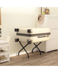 Porte-bagages avec dossier Noir 56x39x52 cm | Mobilier & Déco