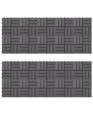 Carreaux de terrasse 20pcs Délavage gris 30x30 cm Acacia solide | Mobilier & Déco