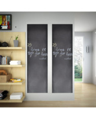 Tableau noir autocollant mural 0,45x2 m 2 rouleaux avec craies | Mobilier & Déco