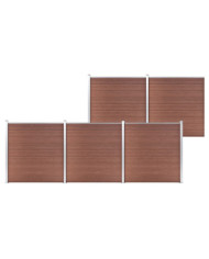 Clôture de jardin WPC 872x186 cm Marron | Mobilier & Déco