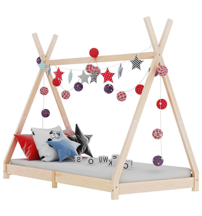 Cadre de lit d'enfant Bois de pin massif 90 x 200 cm | Mobilier & Déco