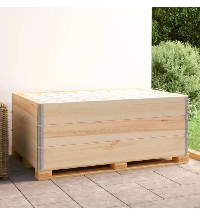 Colliers de palette 3 pcs 100x150 cm Bois de pin solide | Mobilier & Déco