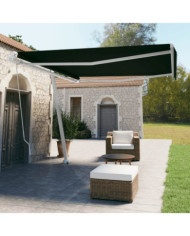Auvent manuel rétractable sur pied 400x350 cm Anthracite | Mobilier & Déco
