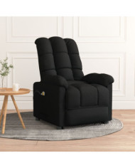 Fauteuil électrique de massage Noir Tissu | Mobilier & Déco