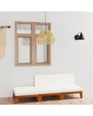 Salon de jardin 3 pcs avec coussins Bois d'acacia solide | Mobilier & Déco