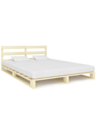 Cadre de lit de palette sans matelas bois massif pin 180x200 cm | Mobilier & Déco