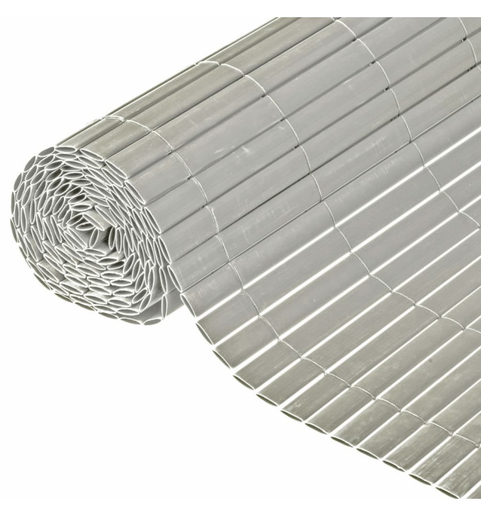 Nature Écran de jardin à double face PVC 1x3 m Gris | Mobilier & Déco