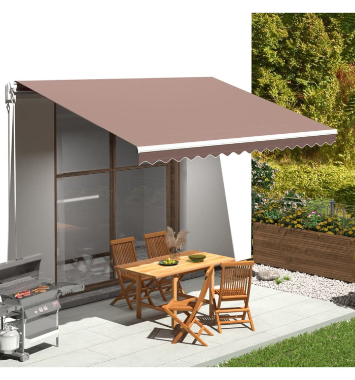 Tissu de remplacement pour auvent Marron 4,5x3 m | Mobilier & Déco