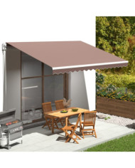 Tissu de remplacement pour auvent Marron 4,5x3 m | Mobilier & Déco