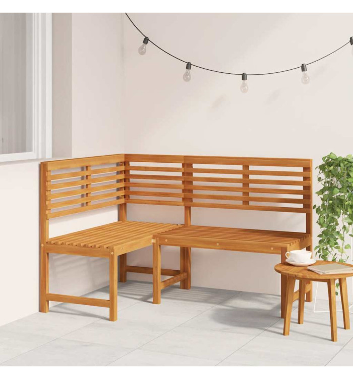 Banc d'angle de jardin 140 cm Bois solide d'acacia | Mobilier & Déco