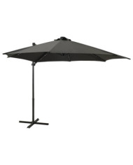Parasol de jardin en porte-à-faux avec mât et lumières LED | Mobilier & Déco