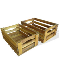Caisse à pommes 2 pcs Bois d'acacia massif | Mobilier & Déco