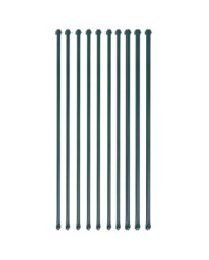 Poteau de jardin 10 pcs 1 m Métal Vert | Mobilier & Déco