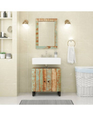 Ensemble de meubles de salle de bain 2 pcs bois massif récupéré | Mobilier & Déco