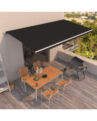 Auvent manuel rétractable 600x350 cm Anthracite | Mobilier & Déco
