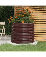 Jardinière de jardin Acier enduit de poudre 80x80x68 cm Marron | Mobilier & Déco