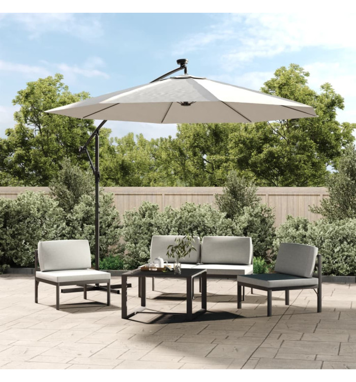 Tissu de remplacement pour parasol déporté Blanc sable 350 cm | Mobilier & Déco