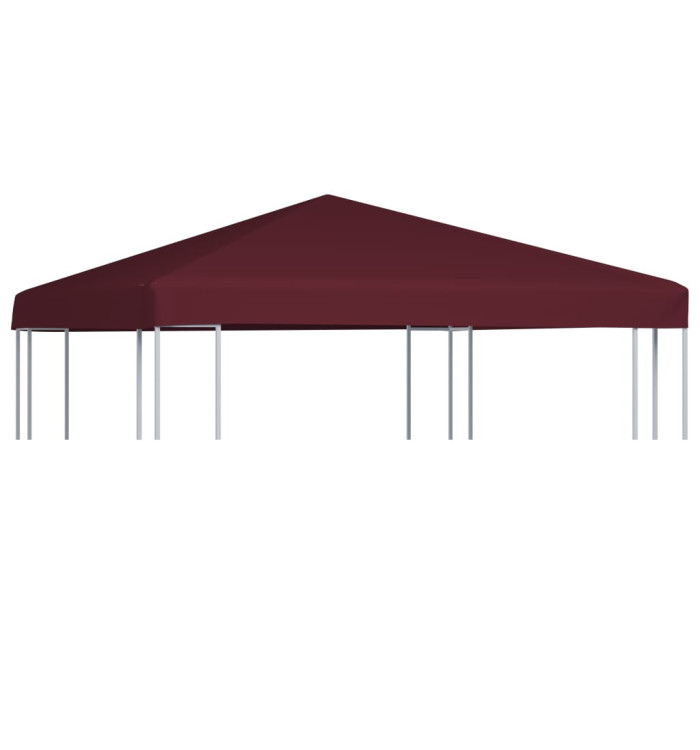 Toile supérieure de gazebo 310 g/m² 3x3 m Bordeaux | Mobilier & Déco