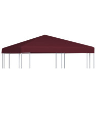 Toile supérieure de gazebo 310 g/m² 3x3 m Bordeaux | Mobilier & Déco