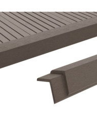 Cornière de terrasse 5 pcs WPC 170 cm Marron foncé | Mobilier & Déco