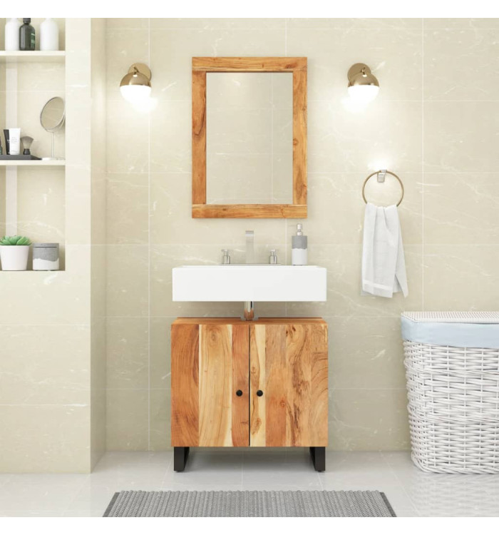 Meuble d'évier 62x33x58 cm bois d'acacia et d'ingénierie | Mobilier & Déco