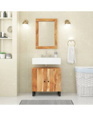 Meuble d'évier 62x33x58 cm bois d'acacia et d'ingénierie | Mobilier & Déco