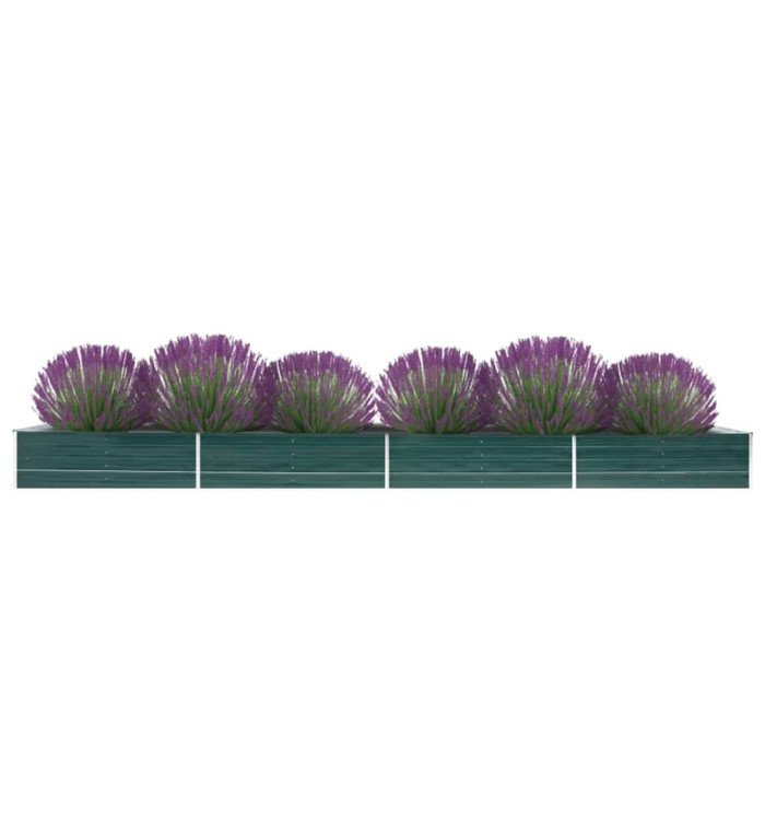 Lit surélevé de jardin Acier galvanisé 600x80x45 cm Vert | Mobilier & Déco