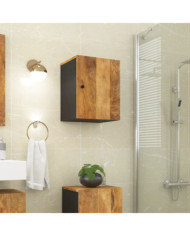 Armoire de salle de bain murale 38x33x48cm bois massif manguier | Mobilier & Déco