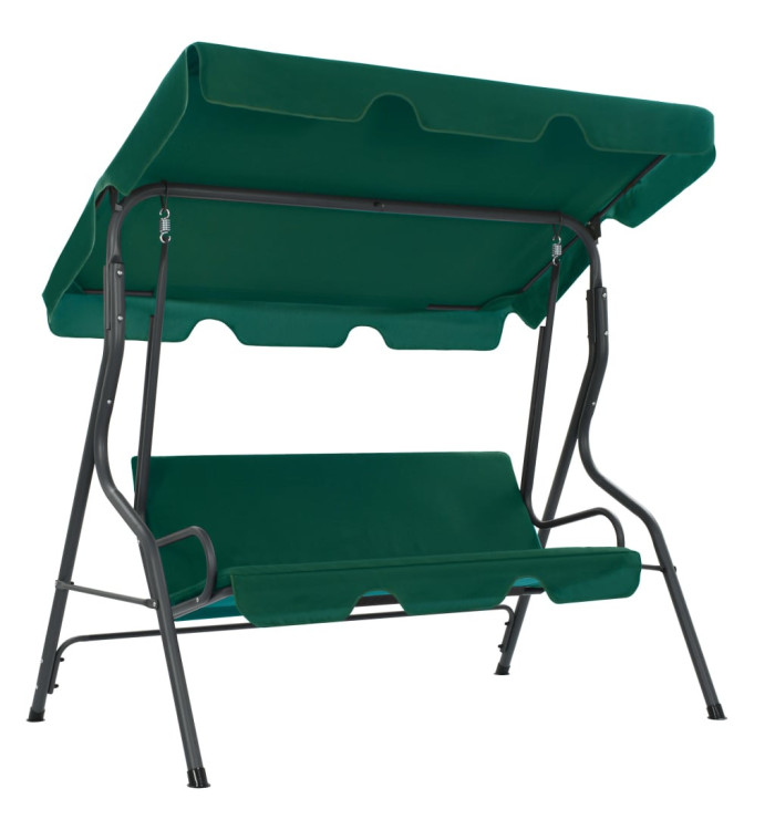 Balancelle de jardin Vert 170 x 110 x 153 cm Tissu | Mobilier & Déco