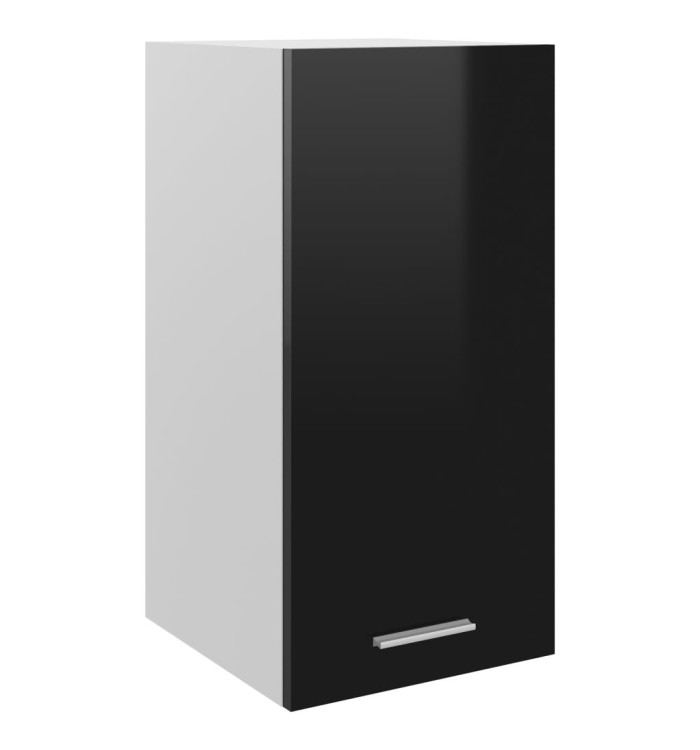 Armoire suspendue "Lyon" Noir brillant 29,5x31x60 cm | Mobilier & Déco