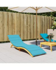Coussin de chaise longue turquoise tissu oxford | Mobilier & Déco