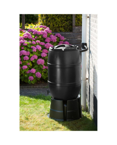 Nature Récupérateur d'eau de pluie 120 L 51x81 cm Noir | Mobilier & Déco