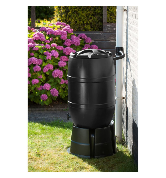 Nature Récupérateur d'eau de pluie 120 L 51x81 cm Noir | Mobilier & Déco