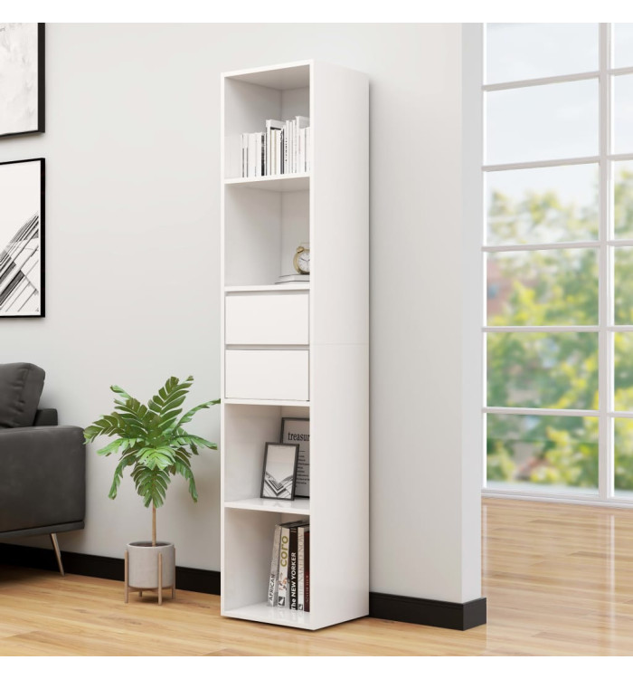 Bibliothèque Blanc brillant 36x30x171 cm Bois d'ingénierie | Mobilier & Déco