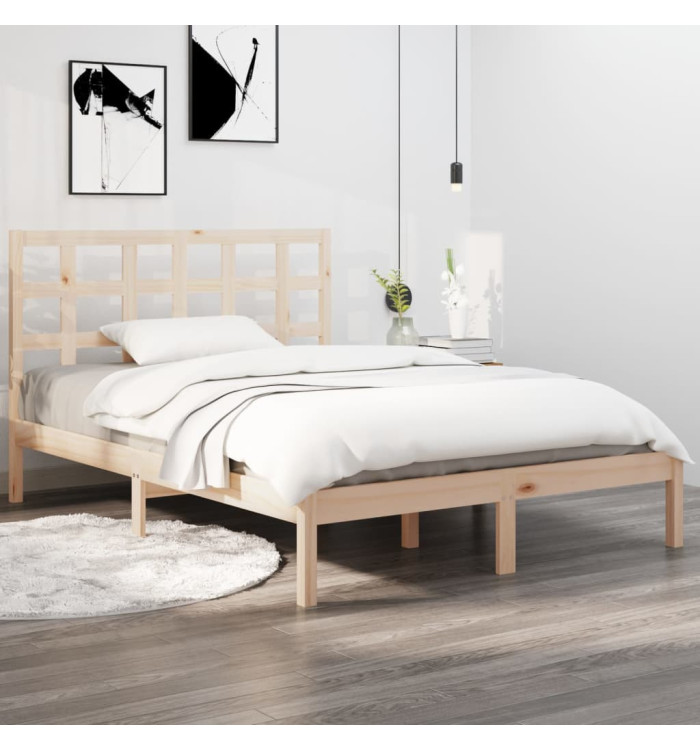 Cadre de lit sans matelas 140x200 cm bois massif | Mobilier & Déco