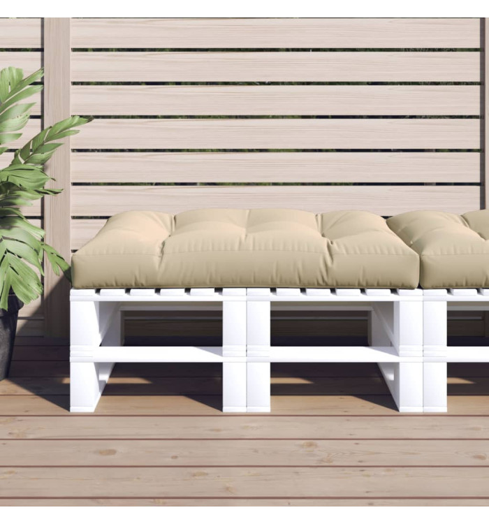 Coussin de palette beige 120x80x12 cm tissu | Mobilier & Déco