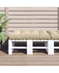 Coussin de palette beige 120x80x12 cm tissu | Mobilier & Déco
