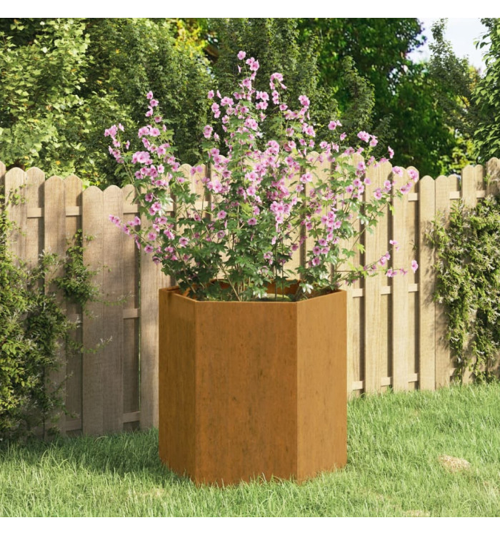 Jardinière Rouillé 40x40x45 cm Acier corten | Mobilier & Déco