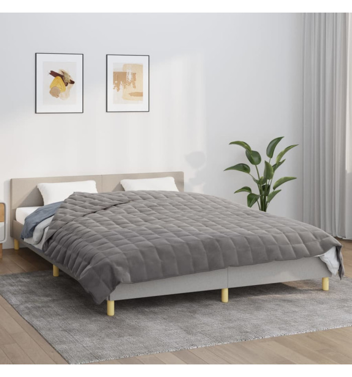 Couverture lestée Gris 220x230 cm 15 kg Tissu | Mobilier & Déco