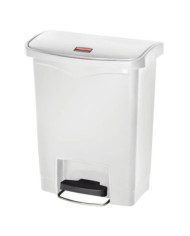 Rubbermaid Poubelle à pédale Slim Jim 30 L Blanc | Mobilier & Déco