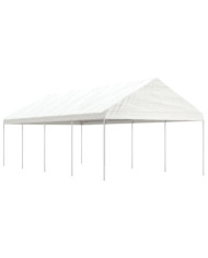 Belvédère avec toit blanc 8,92x4,08x3,22 m polyéthylène | Mobilier & Déco